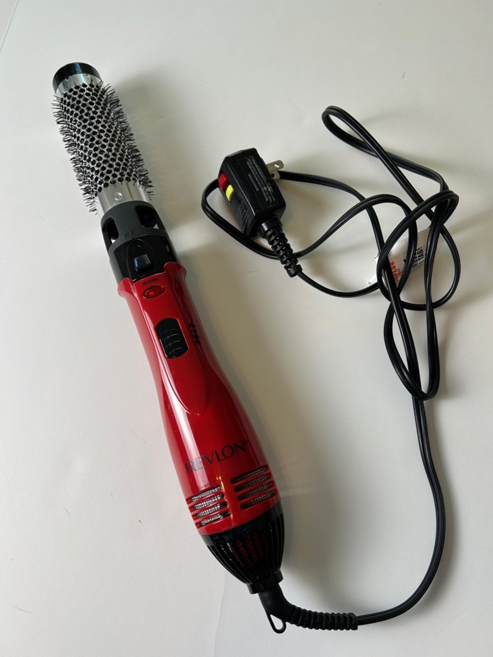 Revlon Red 1200W Ionic Style Hot Air Brush Tool With 2” Barrel
